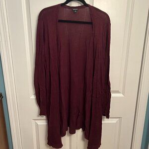 Torrid - Maroon/Red Open Front Sweater - Size 3